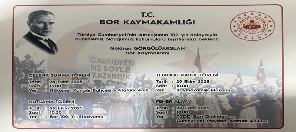 BOR’DA CUMHURİYET COŞKUSU