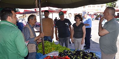 Akdeniz Meyve Sineği ile ilgili Pazar esnafı ve tüketiciler bilgilendirildi