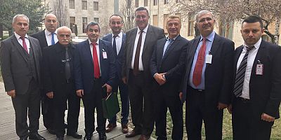 Ticari Taksiciler TBMM’de Gürer’i ziyaret etti